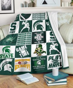 NCAA Michigan State Spartans Fleece Blanket V1