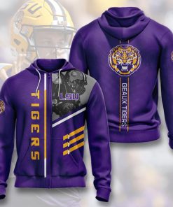 NCAA LSU Tigers Purple Zip Up Hoodie