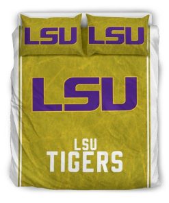 NCAA LSU Tigers Gold Bedding Set