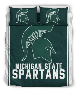 NCAA Michigan State Spartans Green Big Logo Bedding Set
