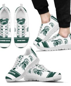 NCAA Michigan State Spartans White Running Shoes
