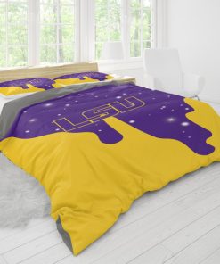NCAA LSU Tigers Purple Gold Bedding Set