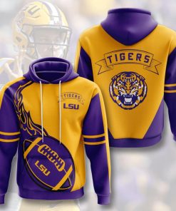 NCAA LSU Tigers Fire Ball Pullover Hoodie