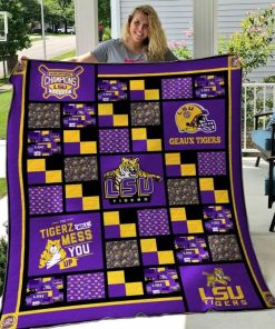 NCAA LSU Tigers Purple Fleece Blanket