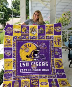 NCAA LSU Tigers Gold Quilt Blanket
