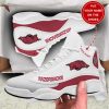NCAA Arkansas Razorbacks Custom Name White Air Jordan 13 Shoes