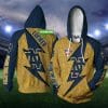 NCAA Notre Dame Fighting Irish Custom Name Blue Gold Pullover Hoodie V8