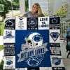 NCAA Penn State Nittany Lions Blue White Quilt Blanket V3