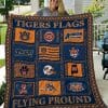 NCAA Auburn Tigers Navy Blue Orange Quilt Blanket