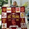 NCAA USC Trojans Cardinal White Est 1880 Quilt Blanket
