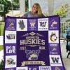 NCAA Washington Huskies Purple White Est 1839 Quilt Blanket