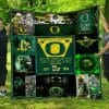 NCAA Oregon Ducks Green Black Est 1894 Quilt Blanket