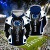 NCAA Penn State Nittany Lions Black White Zip Up Hoodie V2