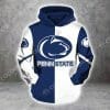 NCAA Penn State Nittany Lions Blue White Pullover Hoodie V4