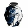 NCAA Penn State Nittany Lions Blue White Zip Up Hoodie V3