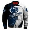 NCAA Penn State Nittany Lions Blue White Bomber Jacket
