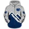 NCAA Penn State Nittany Lions Blue Grey Zip Up Hoodie V2