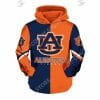 NCAA Auburn Tigers Orange Navy Blue Pullover Hoodie V2