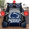 NCAA Penn State Nittany Lions Custom Name Black Blue Bedding Set V2