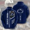 NCAA Penn State Nittany Lions Blue Grey Pullover Hoodie V7