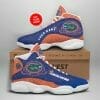 NCAA Florida Gators Custom Name Blue Orange Air Jordan 13 Shoes