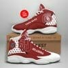 NCAA Oklahoma Sooners Custom Name Crimson Air Jordan 13 Shoes V2