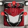 NCAA Oklahoma Sooners Custom Name Black Crimson Bedding Set V2