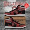 NCAA Oklahoma Sooners Custom Name Crimson Black Air Jordan 1 High Sneakers