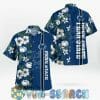 NCAA Penn State Nittany Lions White Flowers Blue Hawaiian Shirt V2