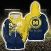NCAA Michigan Wolverines Maize Navy Blue Champions 2022 Zip Up Hoodie
