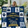 NCAA Pittsburgh Panthers Navy Blue White Est 1787 Quilt Blanket