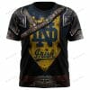 NCAA Notre Dame Fighting Irish Custom Name Number Warrior T-Shirt V3