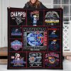 NCAA Kansas Jayhawks Black National Champions 2022 Quilt Blanket