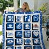 NCAA Penn State Nittany Lions Blue White Quilt Blanket V5