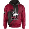NCAA Northern Illinois Huskies Red Black Pullover Hoodie V7