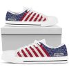 NCAA UCLA Bruins Custom Name American Flag Low Top Shoes