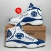 NCAA Penn State Nittany Lions Custom Name Blue White Air Jordan 13 Shoes