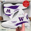 NCAA Washington Huskies Custom Name White Purple Air Jordan 13 Shoes