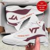 NCAA Virginia Tech Hokies Custom Name White Maroon Air Jordan 13 Shoes