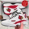 NCAA Louisville Cardinals Custom Name White Red Air Jordan 13 Shoes