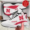 NCAA Nebraska Cornhuskers Custom Name White Red Air Jordan 13 Shoes