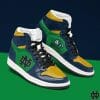 NCAA Notre Dame Fighting Irish Green Blue Air Jordan 1 High Sneakers