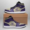 NCAA Washington Huskies Purple Gold Air Jordan 1 High Sneakers
