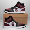 NCAA South Carolina Gamecocks Garnet White Air Jordan 1 High Sneakers
