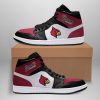 NCAA Louisville Cardinals Red Black Air Jordan 1 High Sneakers V4