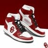 NCAA Oklahoma Sooners Crimson White Air Jordan 1 High Sneakers