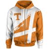 NCAA Tennessee Volunteers Orange White Zip Up Hoodie V2