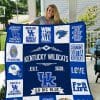 NCAA Kentucky Wildcats Blue White Est 1839 Quilt Blanket