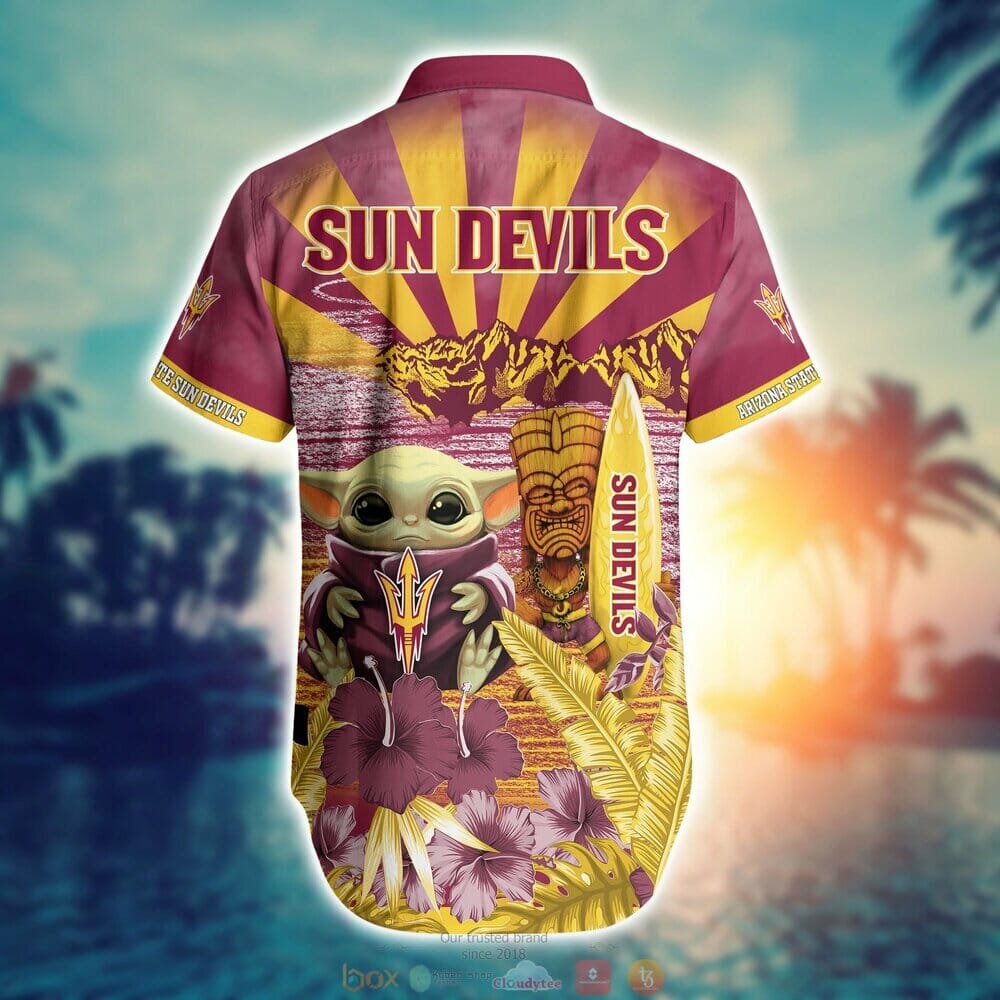 NCAA Arizona State Sun Devils Baby Yoda Hawaiian Shirt NCAA Arizona State Sun Devils Baby Yoda Hawaiian Shirt