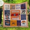 NCAA Auburn Tigers Navy Blue Orange Quilt Blanket V3
